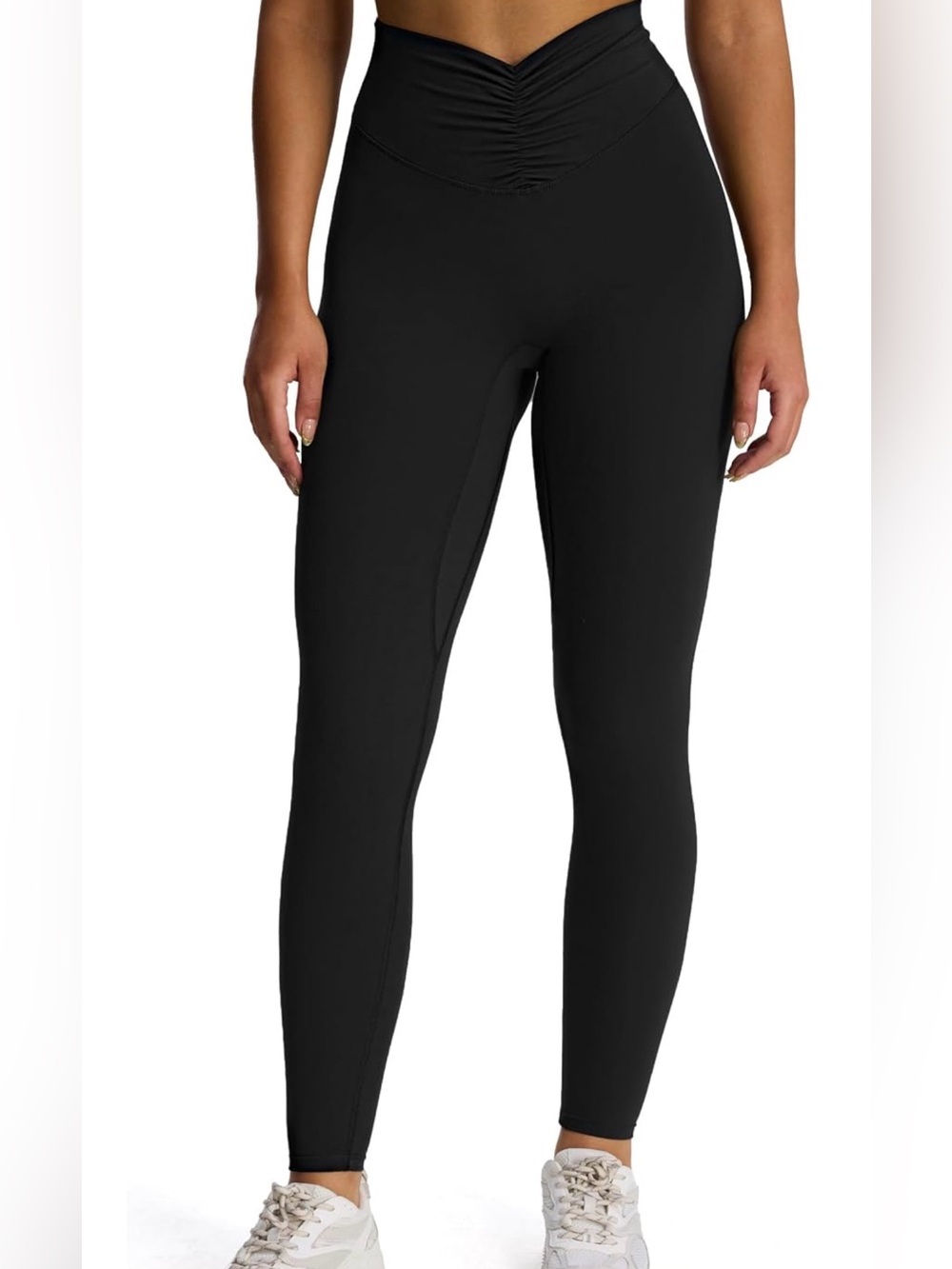 Aoxjox Workout Illusion Ruched Leggings 26"